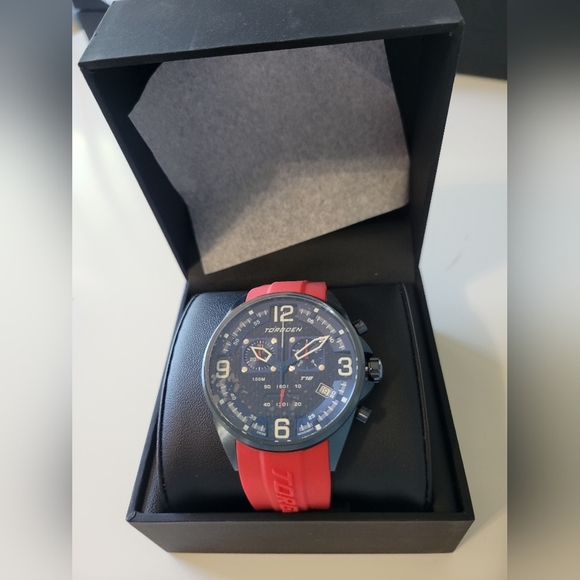 TN-1198.png?v=1741708129&width  Torgoen T18 TN- 1268 Chronograph Watch - Navy Dial with Red Strap NEW